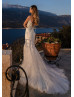 Beaded Ivory Lace Tulle Mermaid Wedding Dress